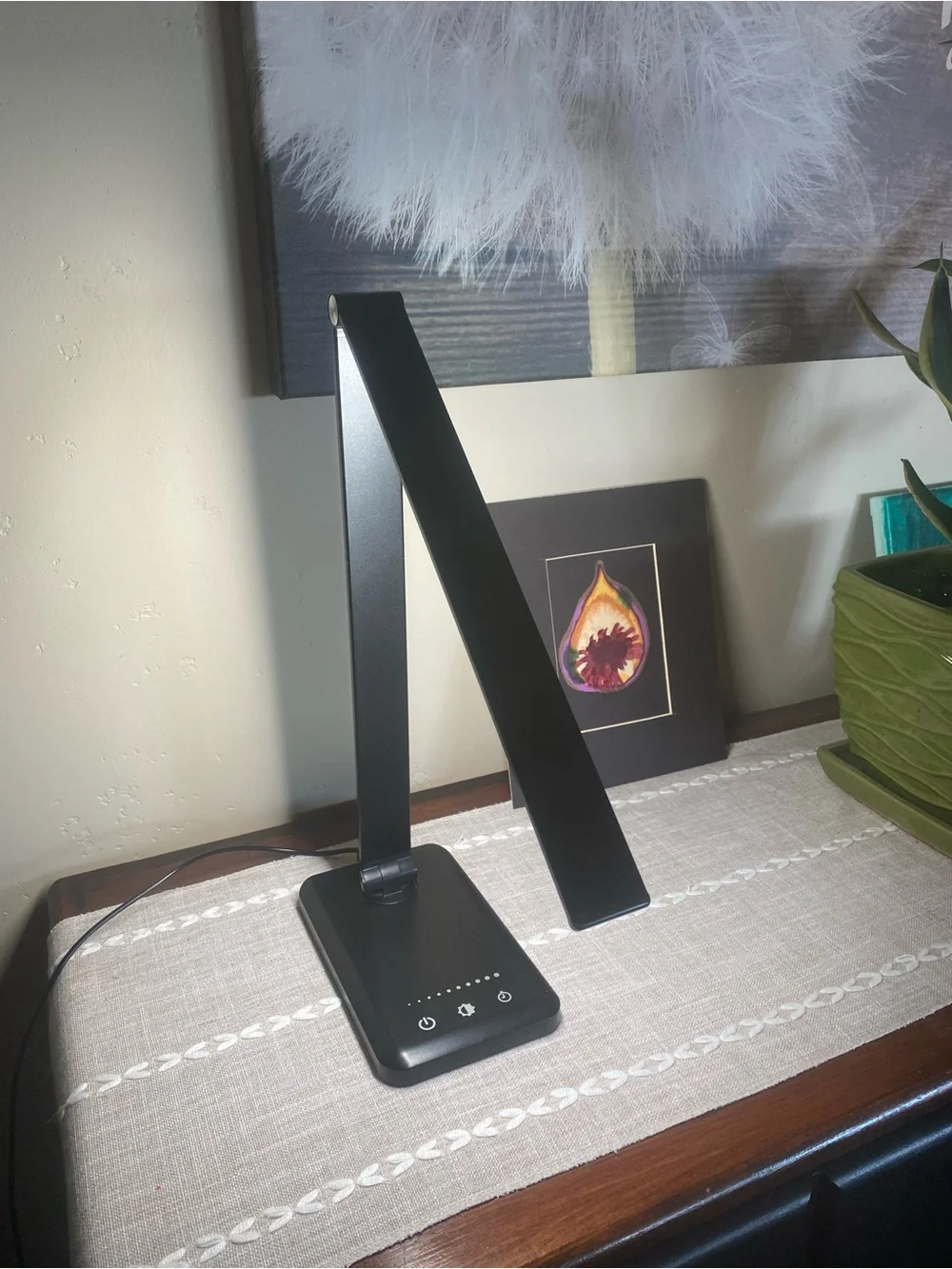Black LED Desk Lamp - Modern Adjustable Task Light